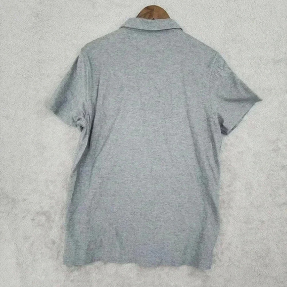 Banana Republic Mens Gray Performance Pique Polo Shirt Size L Cotton Lycra Blend - Picture 2 of 6